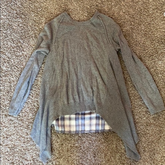 Anthropologie Moth Asymmetrical Plaid Sweater - Picture 3 of 4